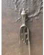 Art Deco Kaminzange aus Schmiedeeisen, Bronze 