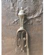 Art Deco Kaminzange aus Schmiedeeisen, Bronze 